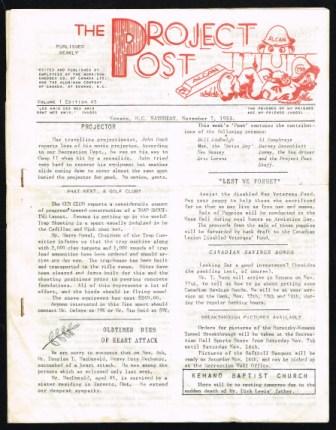 The Project Post: November 7, 1953 Image for The Project Post: November 7, 1953