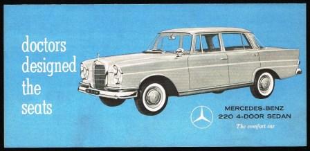 Doctors Designed the Seats; Mercedes-Benz 220 4-Door Sedan Image for Doctors Designed the Seats; Mercedes-Benz 220 4-Door Sedan