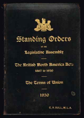 Standing orders of the Legislative Assembly of British Columbia Image for Standing orders of the Legislative Assembly of British Columbia