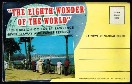 'The Eighth Wonder of the World'; The Billion Dollar St. Lawrence River Seaway and Power Project; Expanding, Postcard View-Booklet Image for 'The Eighth Wonder of the World'; The Billion Dollar St. Lawrence River Seaway and Power Project; Expanding, Postcard View-Booklet