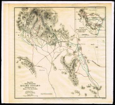 Image for Map of the Snowy Mountains Kilima-ndjaro; Illustrating the Paper of Baron C. Von der Decken