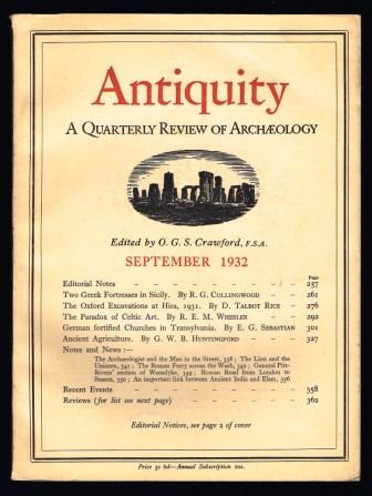 Image for Antiquity. A Quarterly Review of Archaeology, September 1932