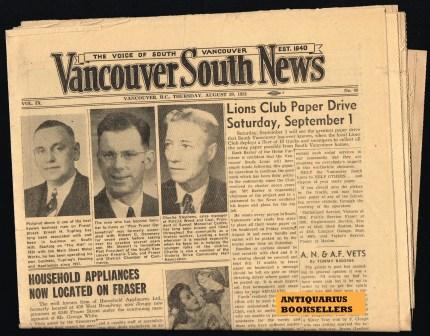 Image for Vancouver South News; August 30, 1951