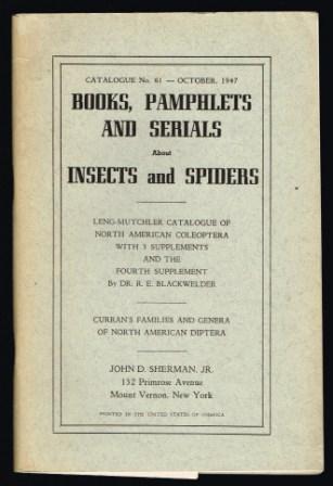 Image for Books, Pamphlets and Serials on Insects and Spiders, Including Works of Medical and Agricultural Interest