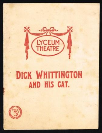 Image for Dick Whittington and His Cat; Theatre Program, 1903