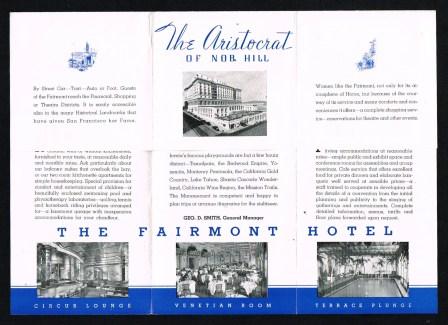 Image for Fairmont Hotel, San Francisco, 'Atop Nob Hill'