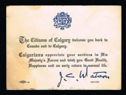 Image for The Citizens of Calgary Welcome You Back to Canada and to Calgary