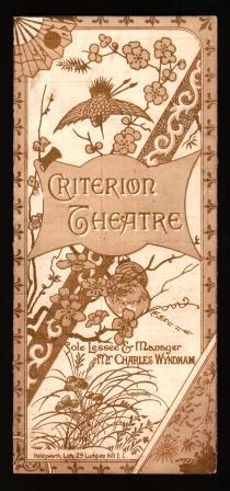 Image for Theatre Program from the Criterion Theatre in London, England, 1891