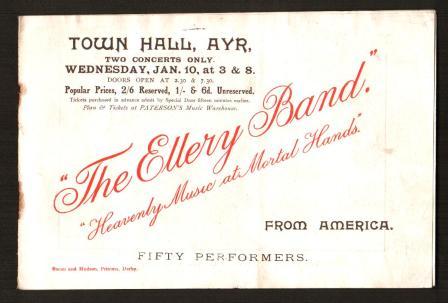 Image for Concert Program for the Ellery Band: Ayr, Scotland, Circa 1912