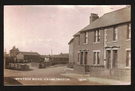 Image for Antique Real Photo Postcard of Station Road, Cramlington, Northumberland, UK: 1916