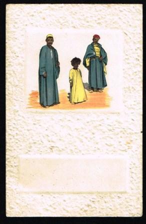 Image for Antique Postcard of Egyptian Men in Traditional Costume