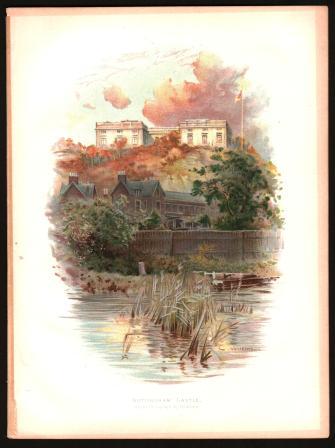 Image for Nottingham Castle: Color Lithograph Print