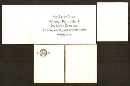 Image for Invitation to Graduation Exercises: Katonah High School, New York State