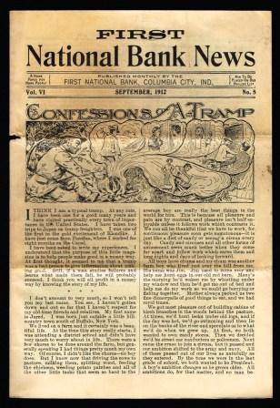 Image for First National Bank News: Columbia City, Indiana, 1912