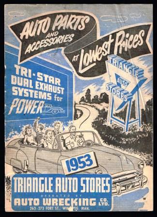 Image for Triangle Auto Stores; Auto Parts and Accessories; 1953 Catalog