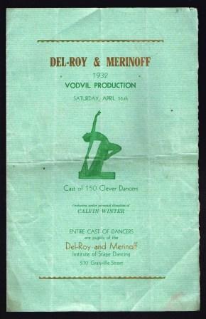 Image for Del-Roy & Merinoff 1932 Vodvil Production; Program