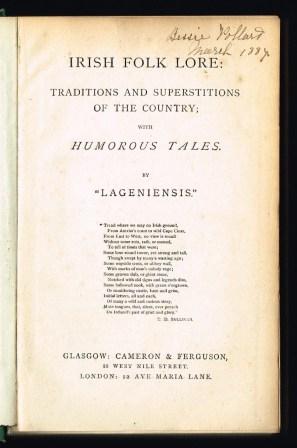 Image for Irish Folk Lore