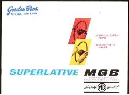 Image for Superlative MGB: 1964 Automobile Literature